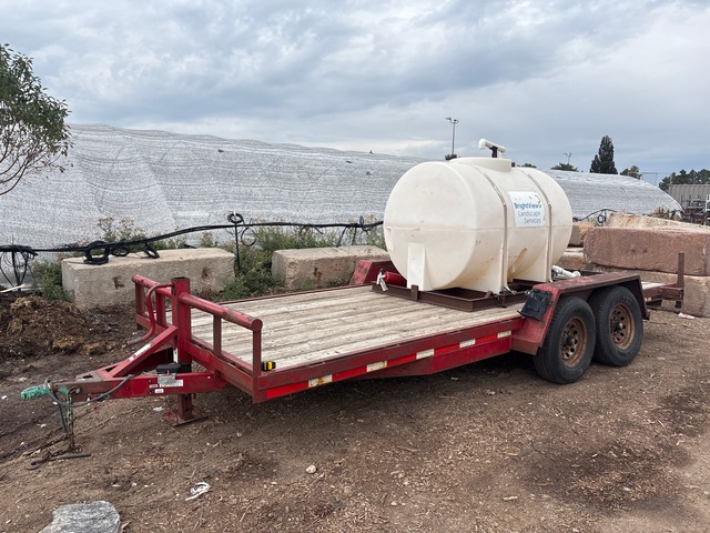 2007 Texas Bragg 500 gal T/A Water Tank Trailer