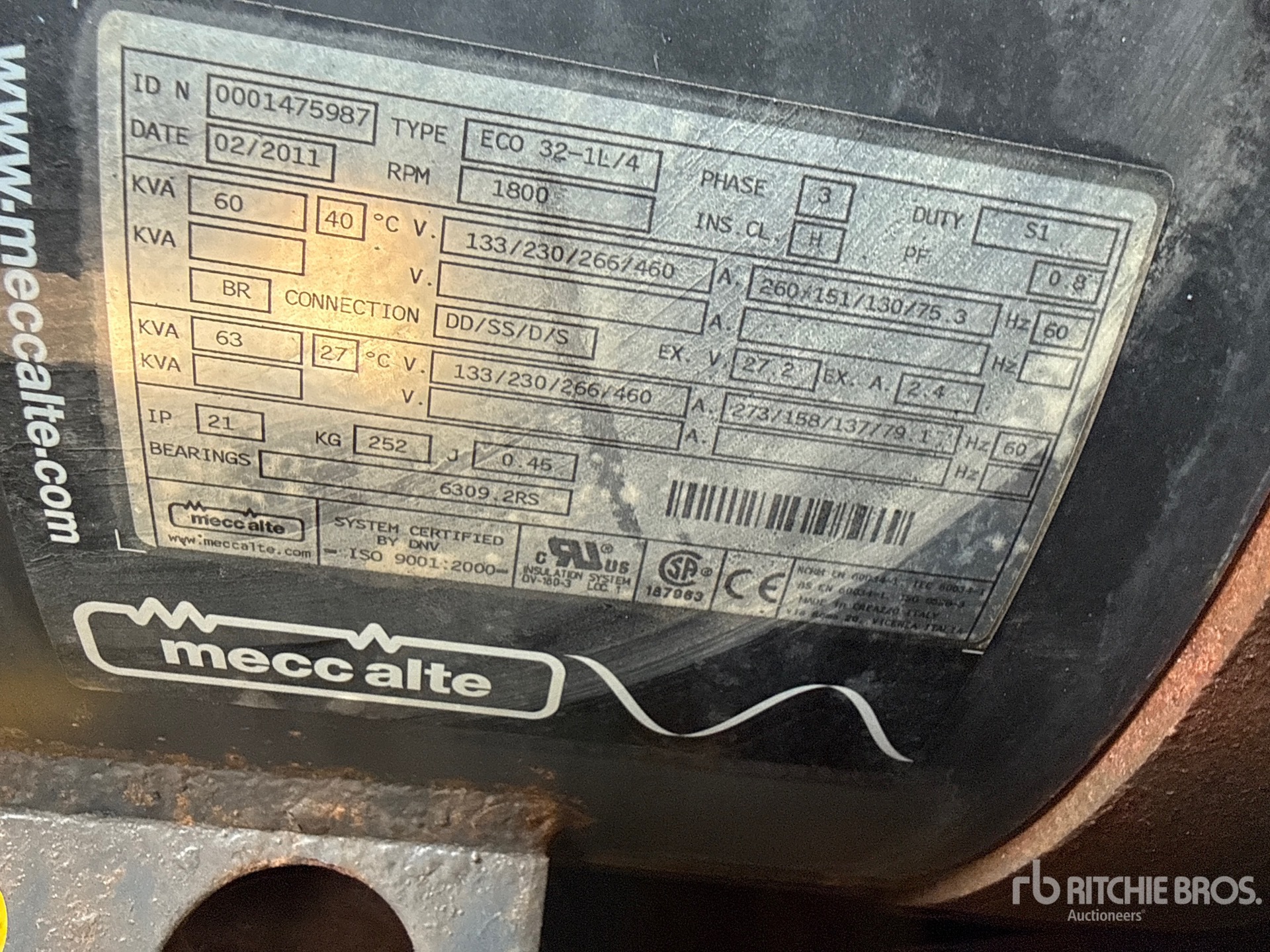 2011 Wacker Neuson 63 KVA SKID-MOUNTED