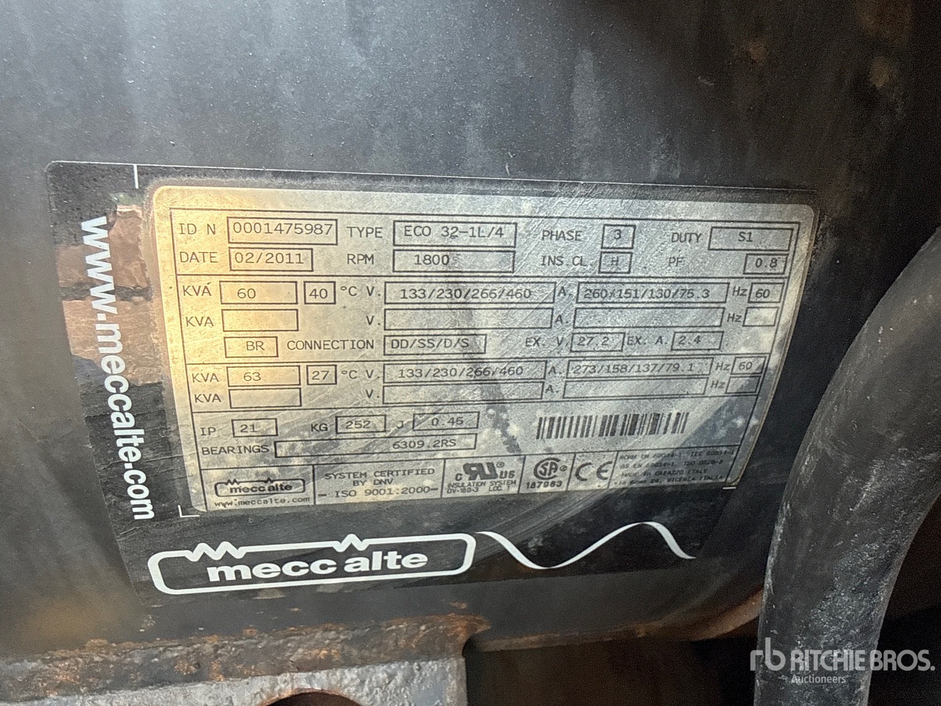 2011 Wacker Neuson 63 KVA SKID-MOUNTED