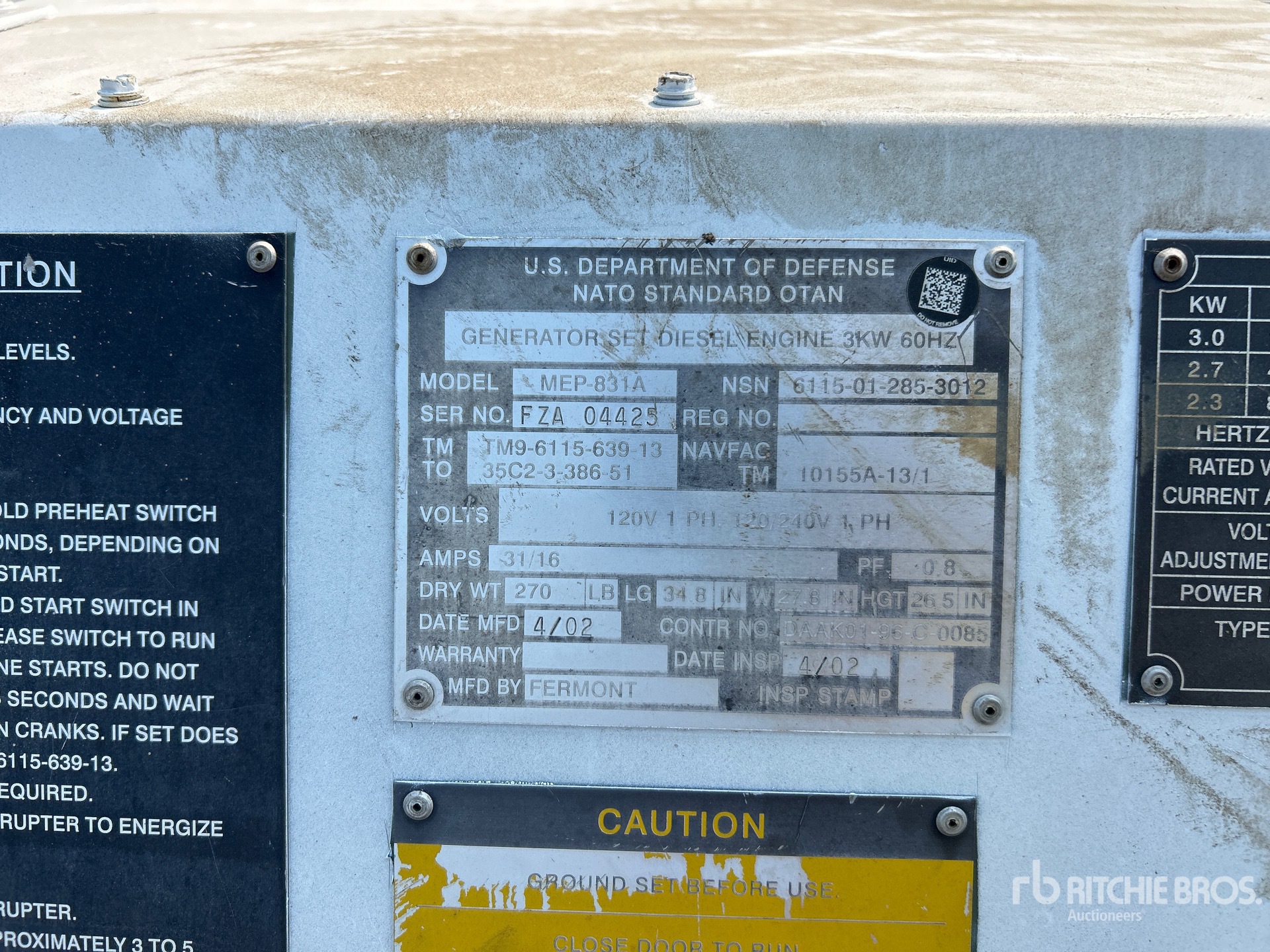 Photo of a 2002 Fermont MEP 831A