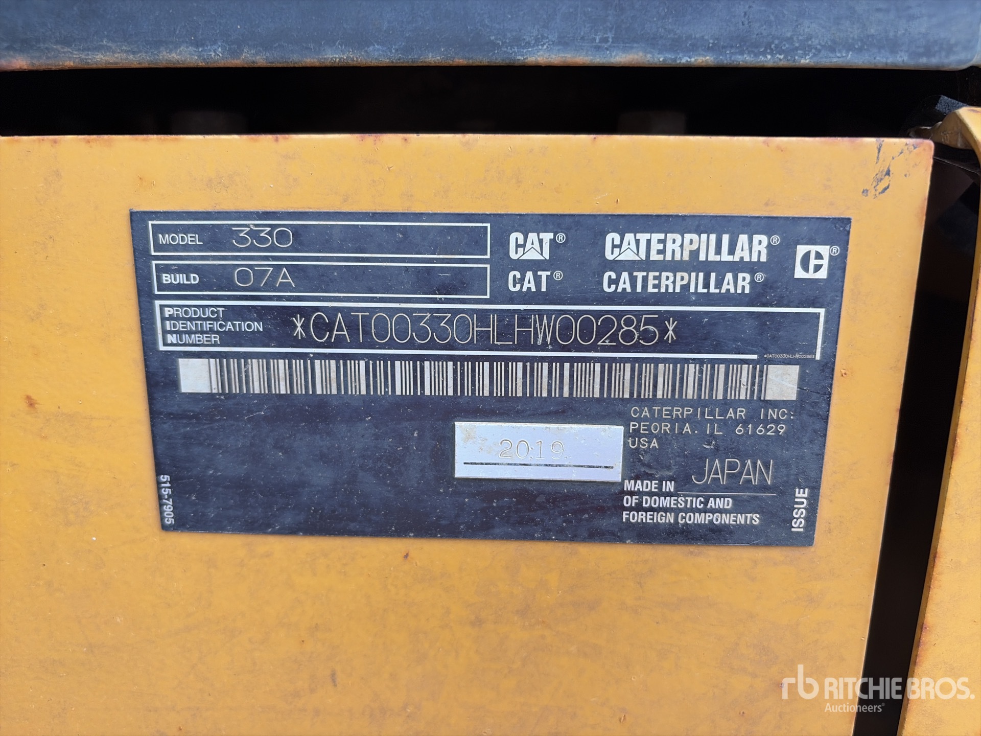 2019 Caterpillar 330