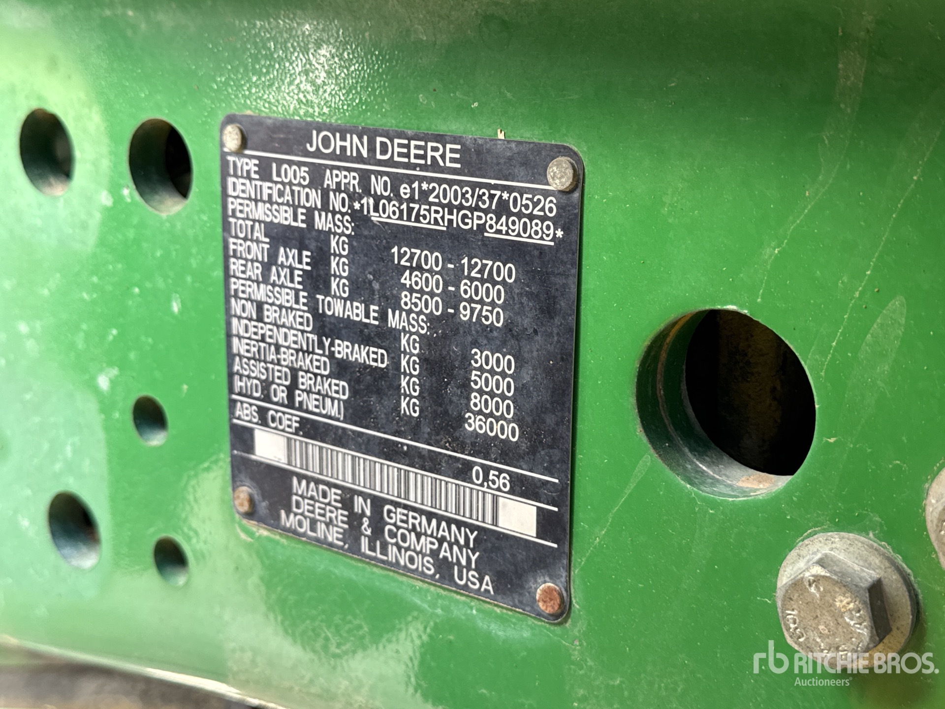 2016 John Deere 6175R AUTO POWE