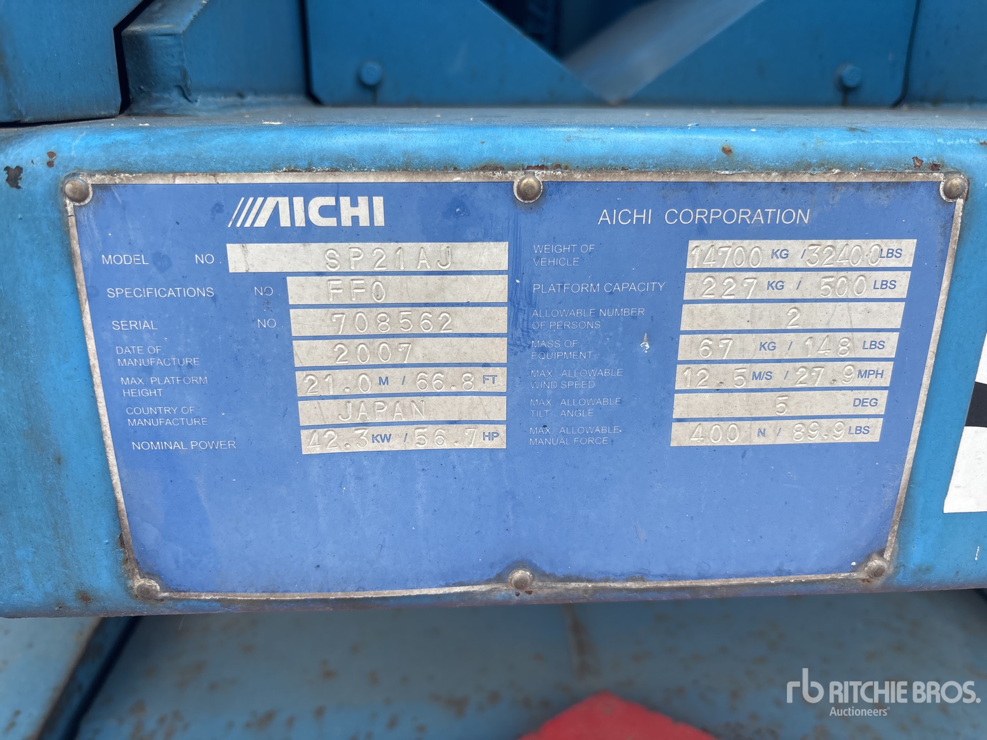 2007 Aichi SP21AJ