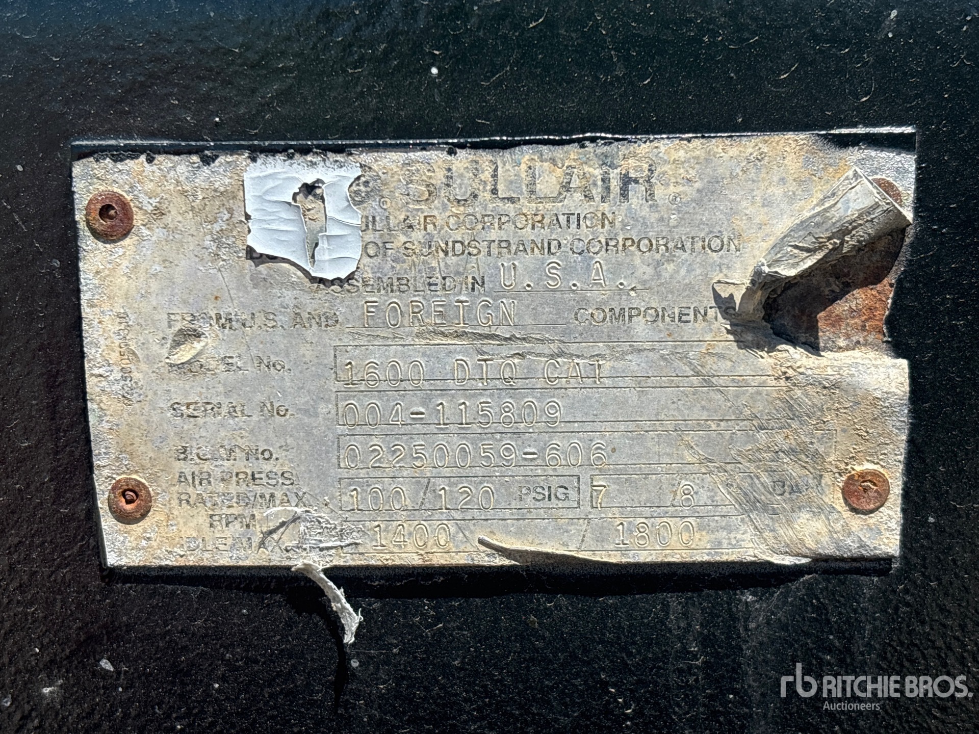Sullair 1600DTO
