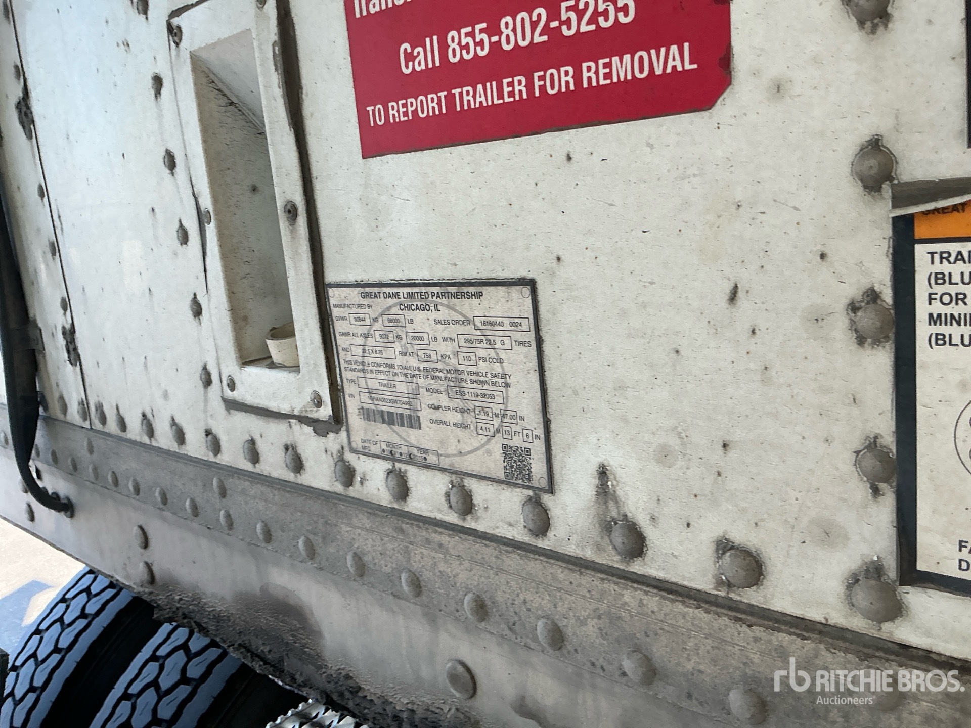 2016 Great Dane ESS-1119-32053