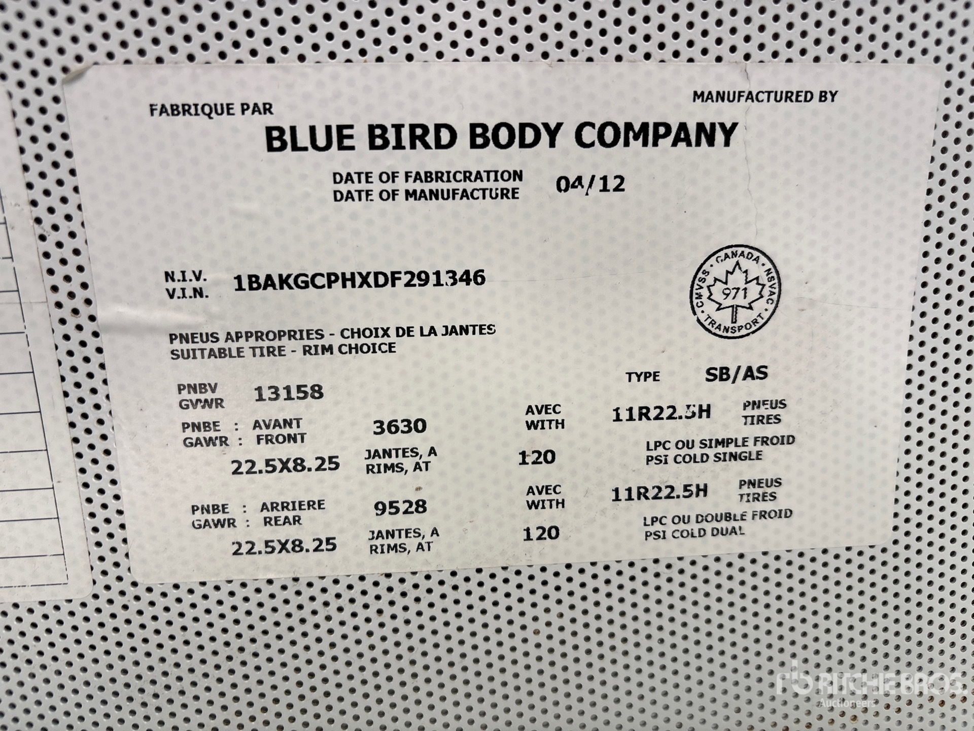2013 Bluebird 4x2 School