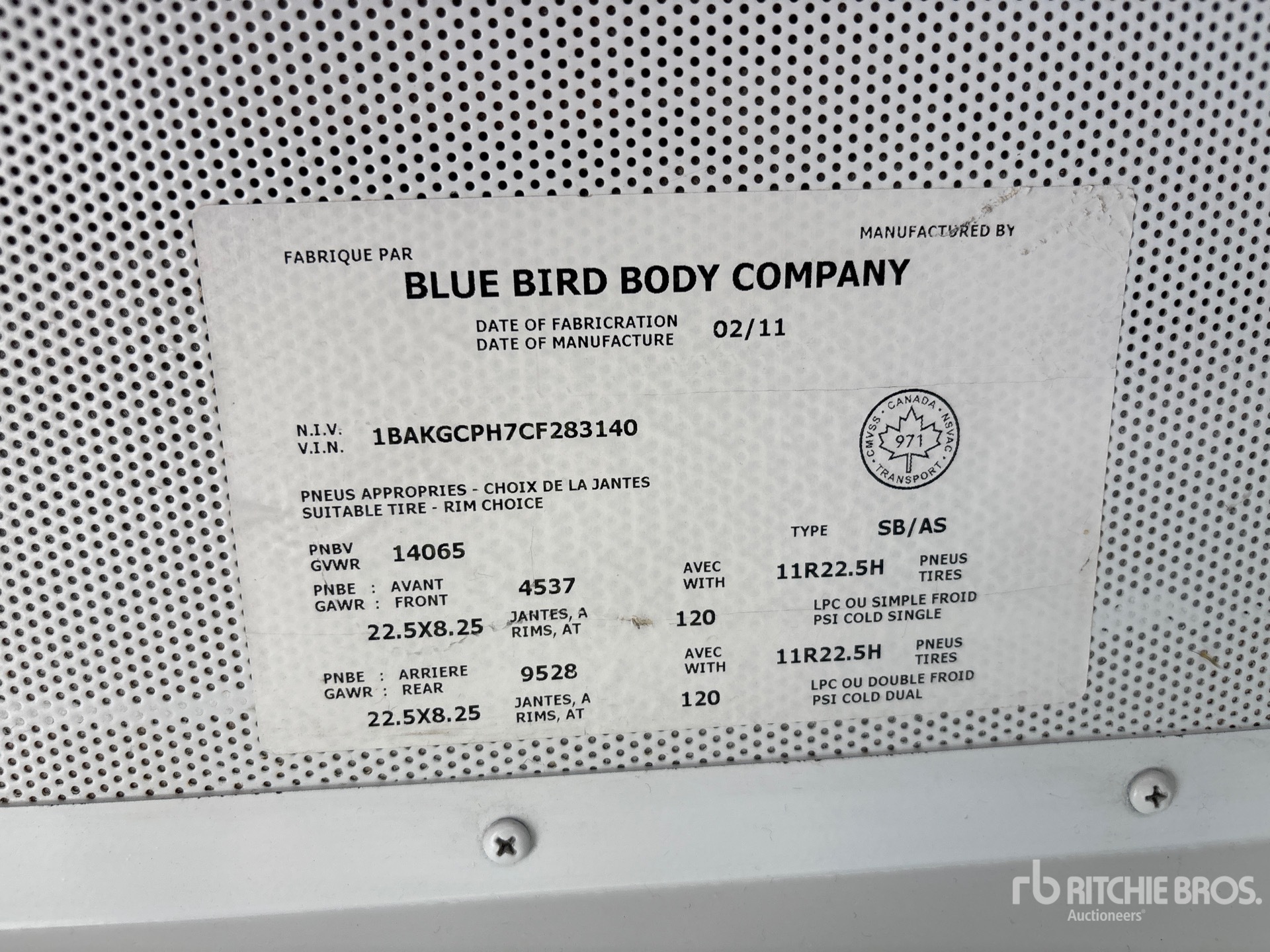 2012 Bluebird 4X2 72-SEAT SCHOOL