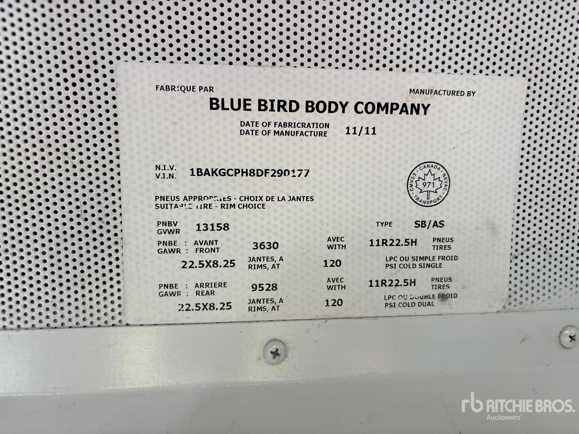 2013 Bluebird 4X2 48-SEAT SCHOOL