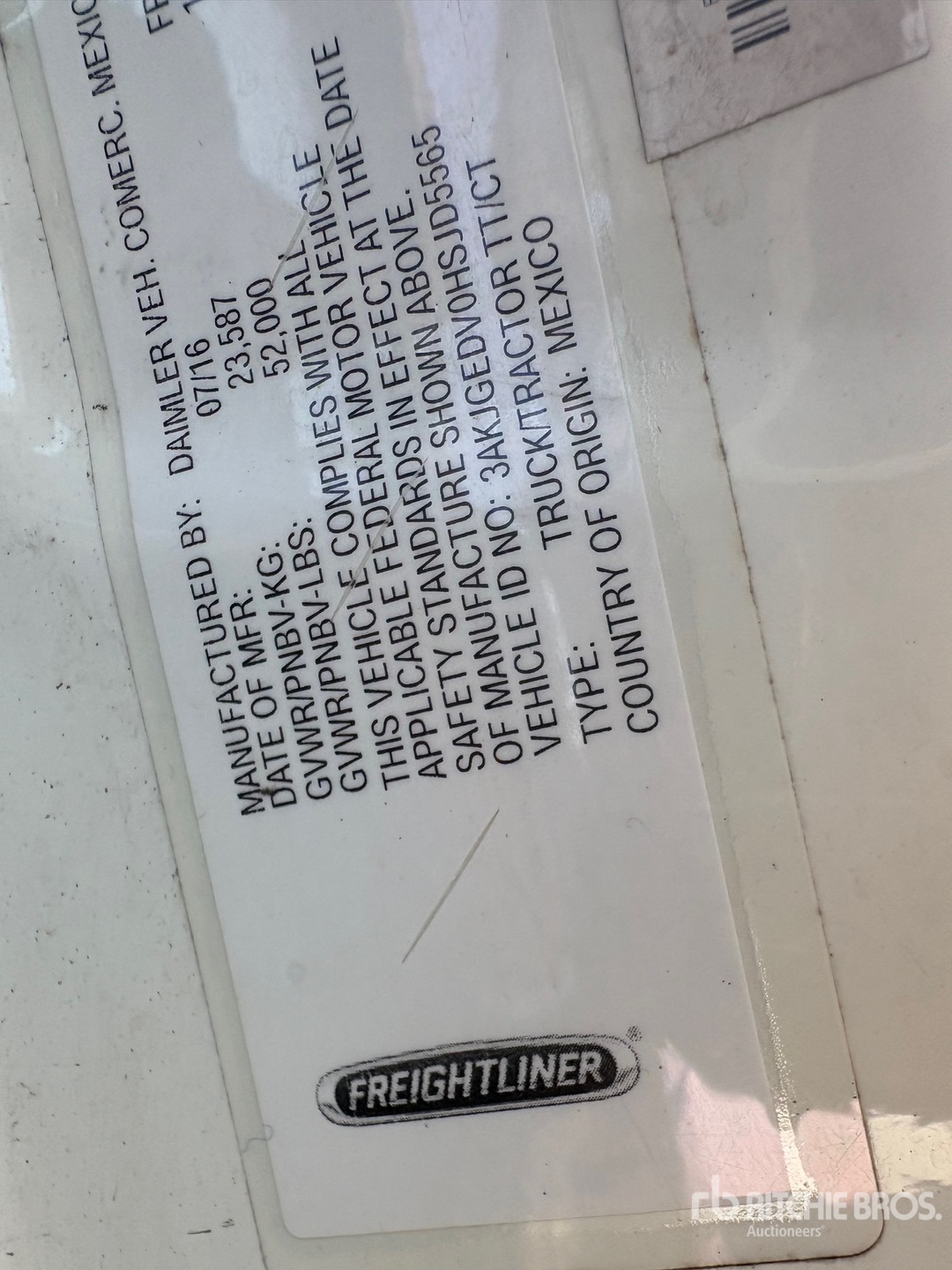 2017 Freightliner CASCADIA 125
