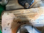 Engine with Emission Label