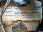Engine with Emission Label