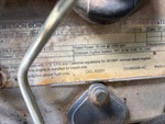 Engine with Emission Label