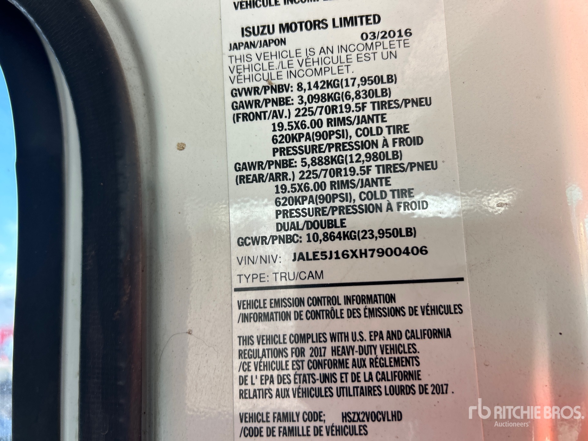 2017 Isuzu NQR
