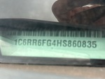 General Appearance with Frame Stamp Serial Number/VIN Photo