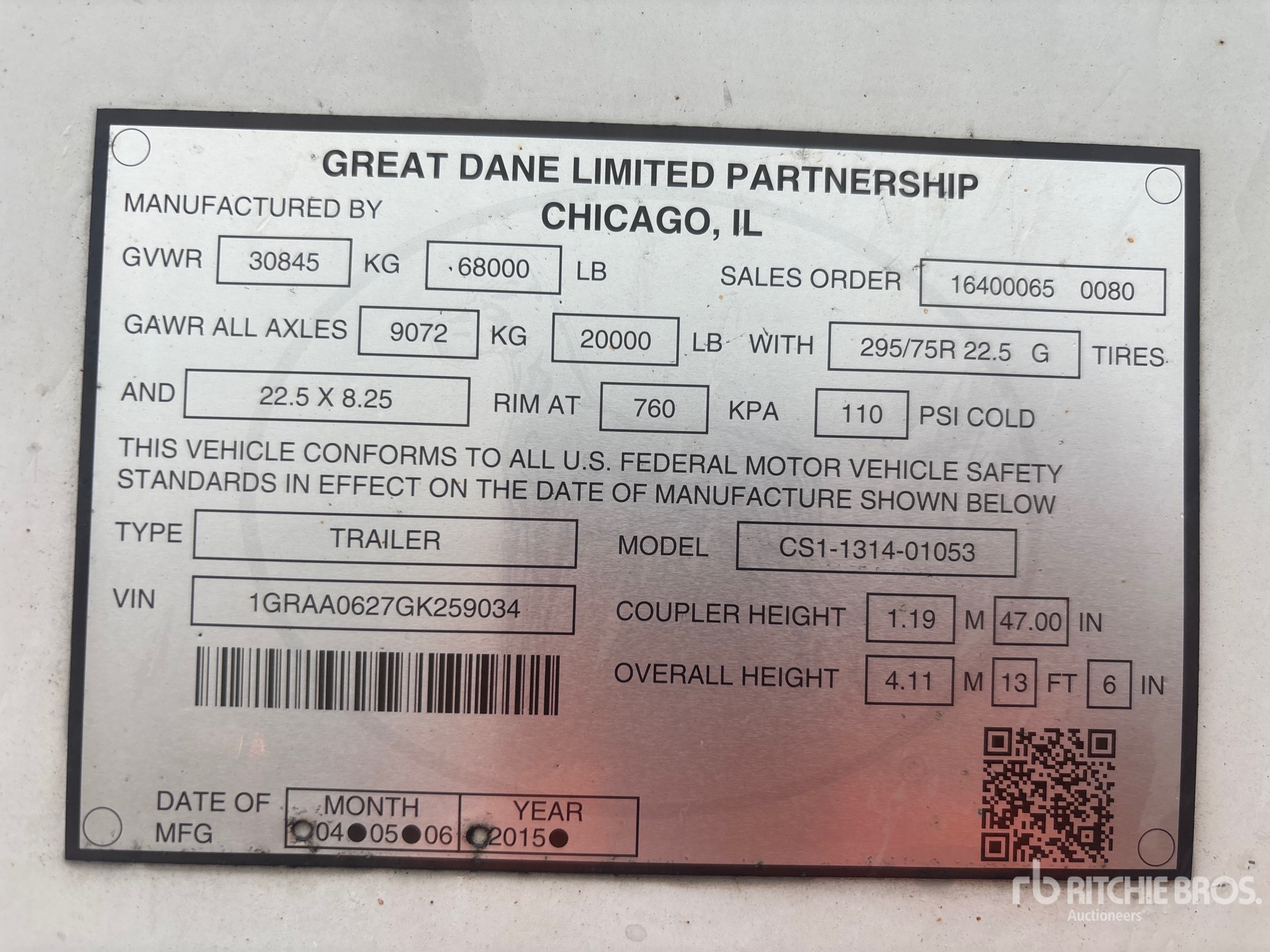 2016 Great Dane CS1131401053