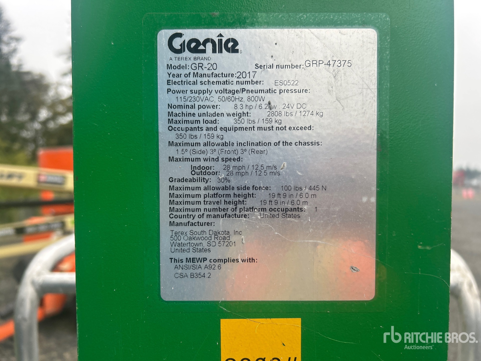 2017 Genie GR-20