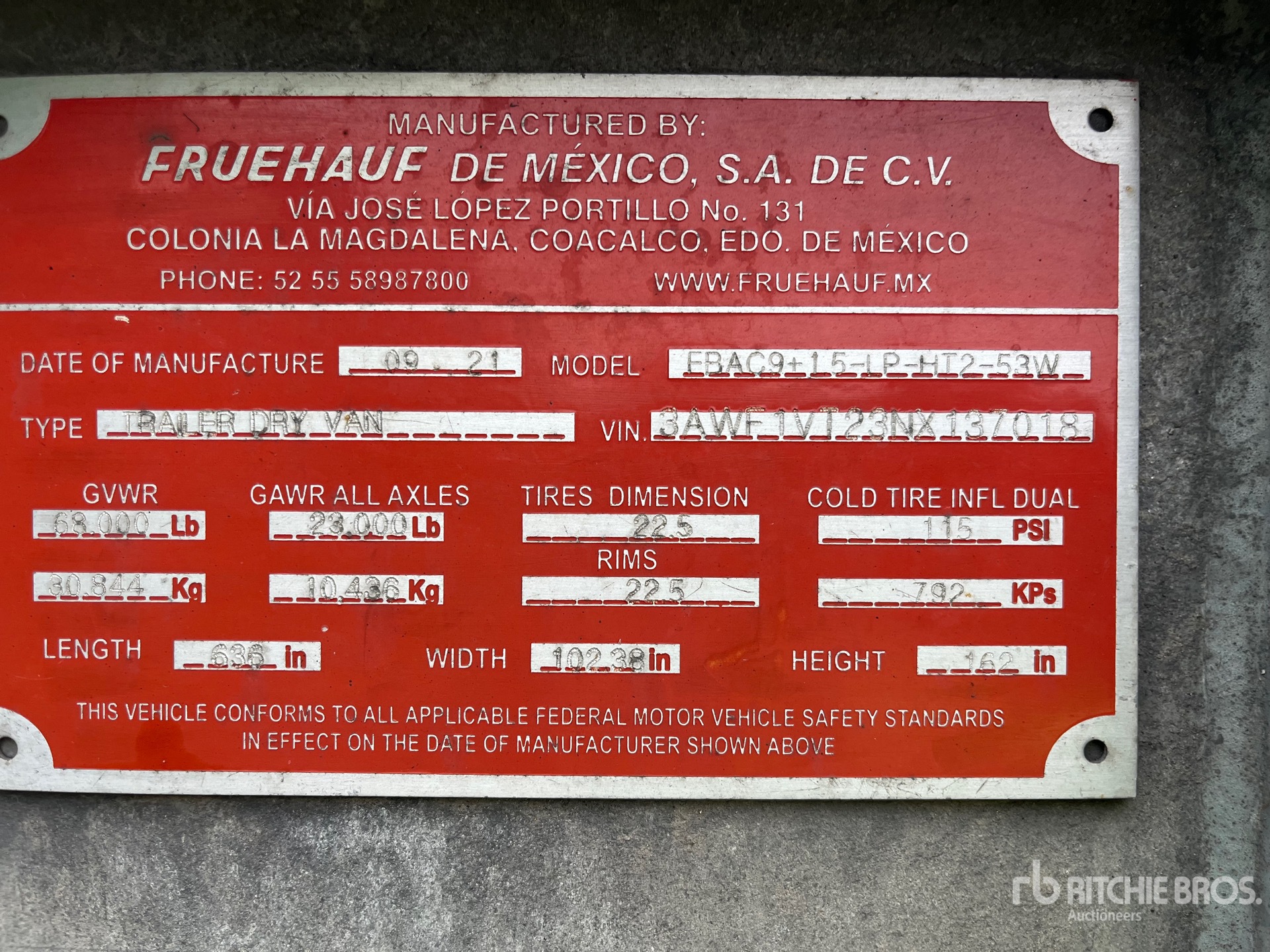 2022 Fruehauf EBAC9+15-IP-HT2