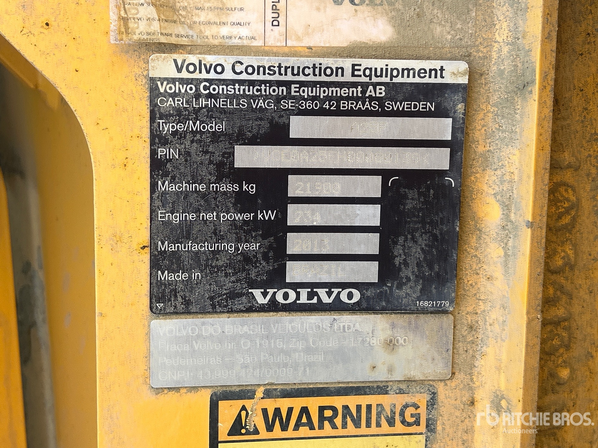 2013 Volvo A25F