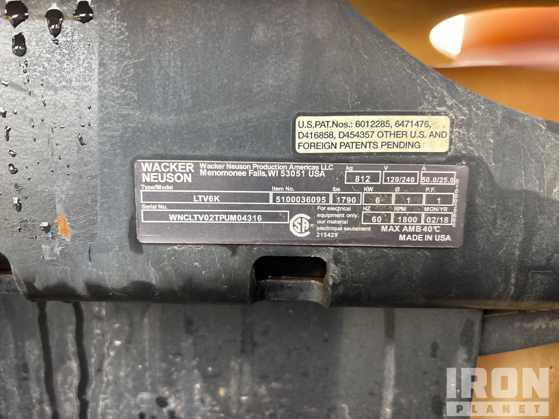 2018 Wacker Neuson LTV6K