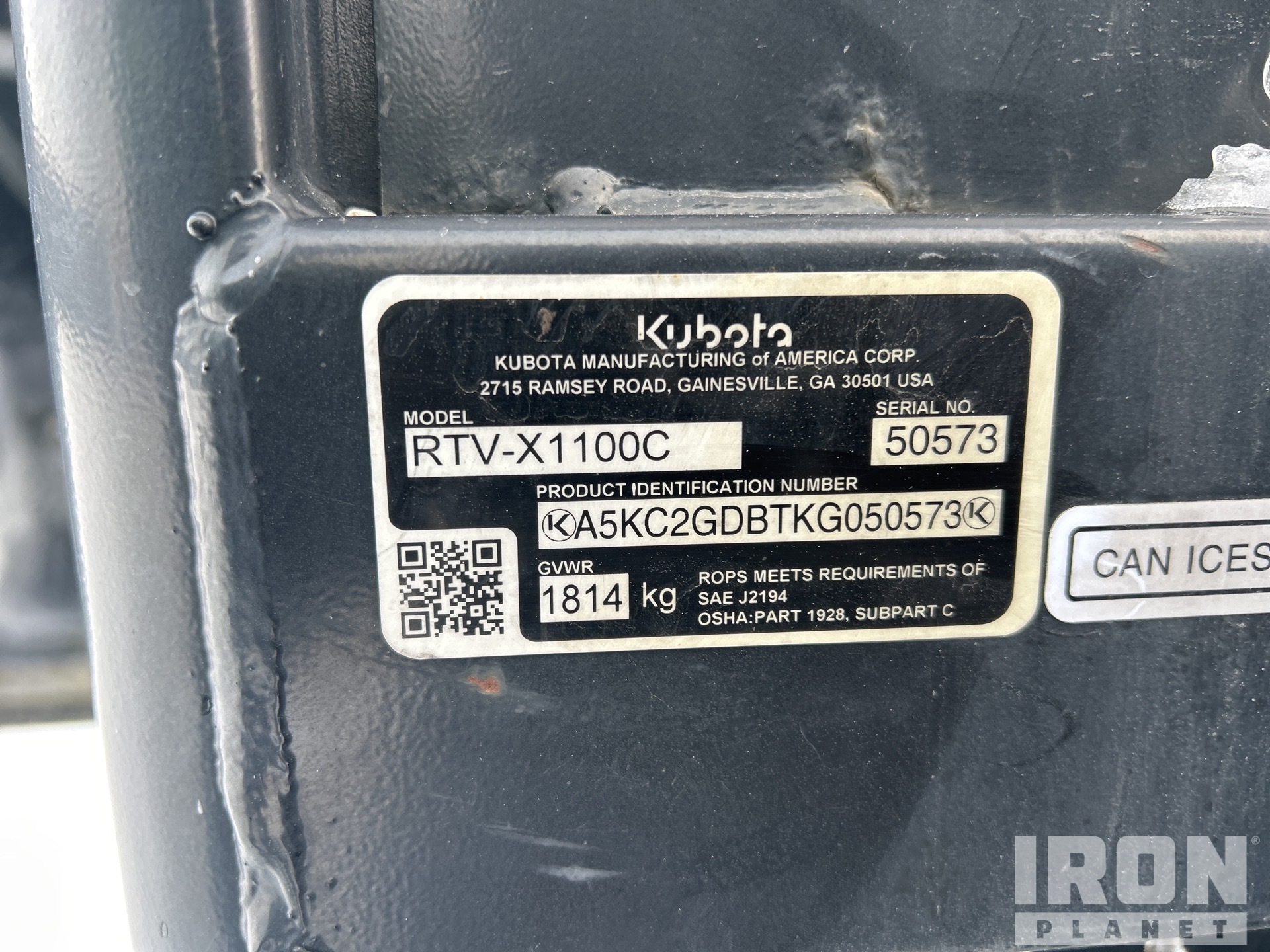 2019 Kubota RTV-X1100C