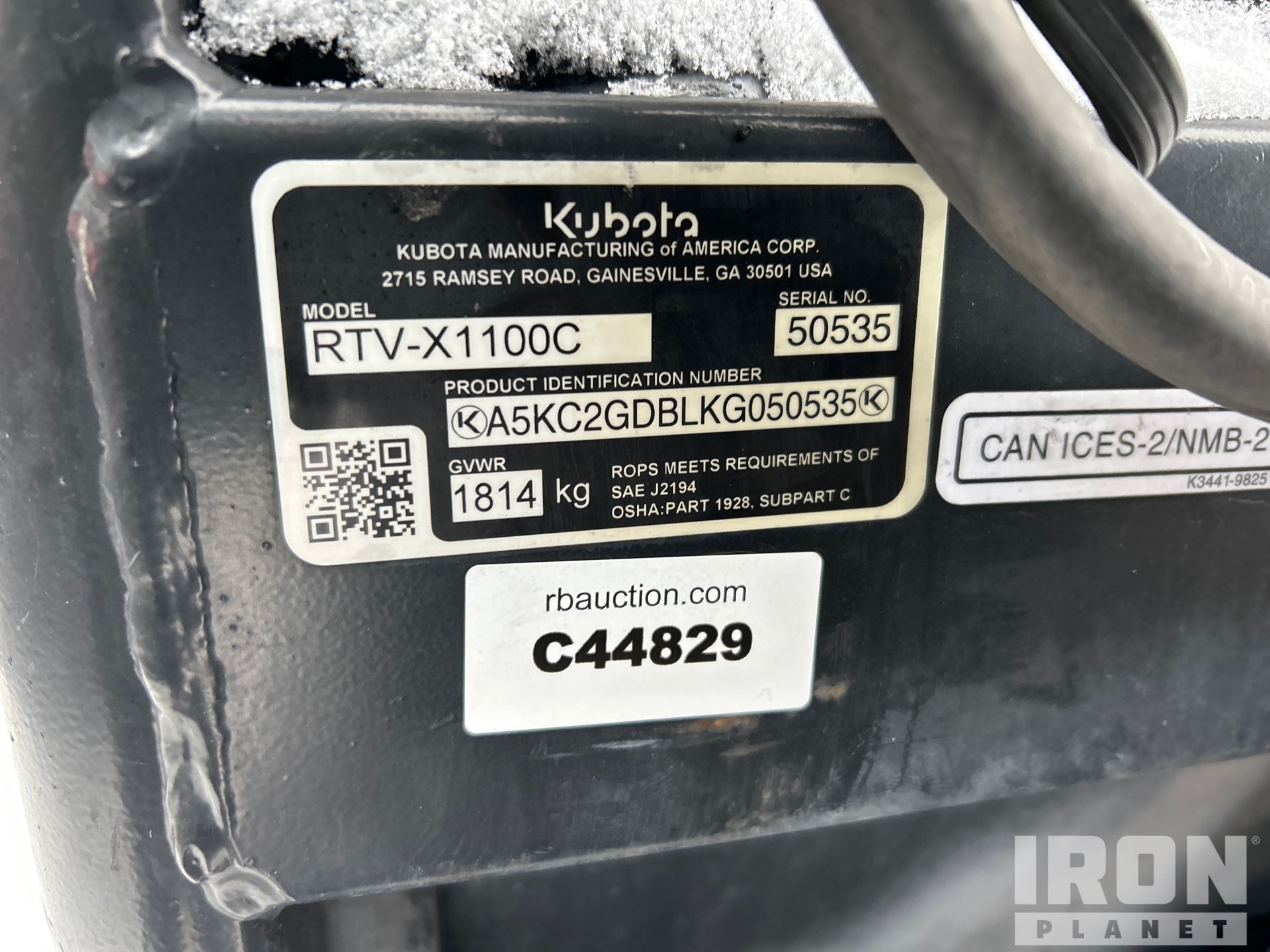 2019 Kubota RTV-X1100C