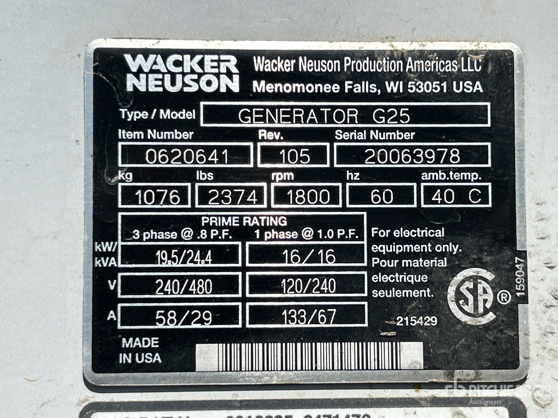 Wacker Neuson G25