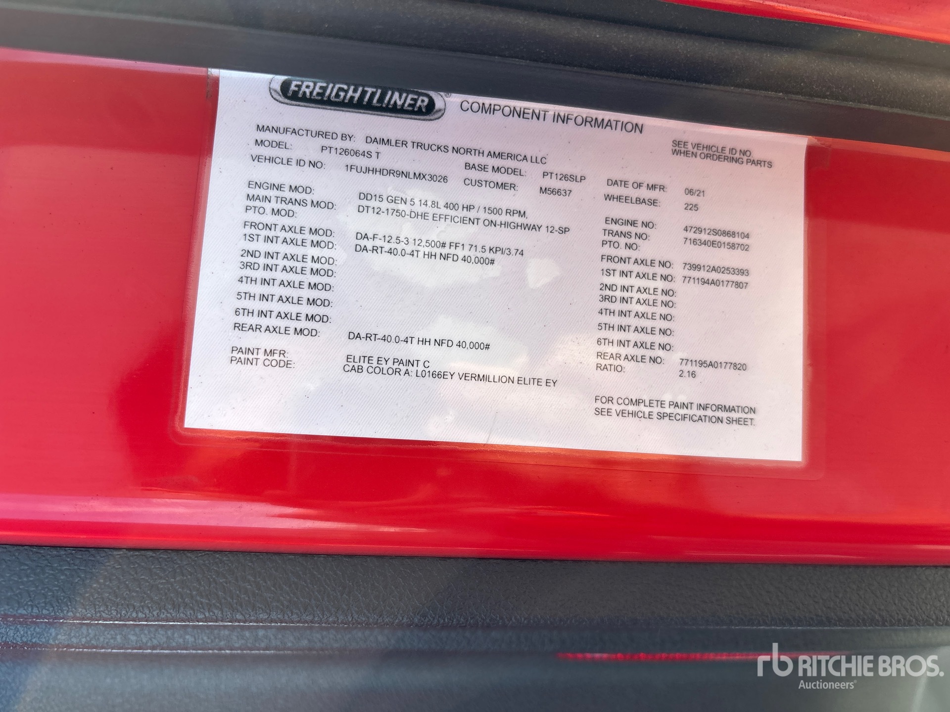 2022 Freightliner CASCADIA 126