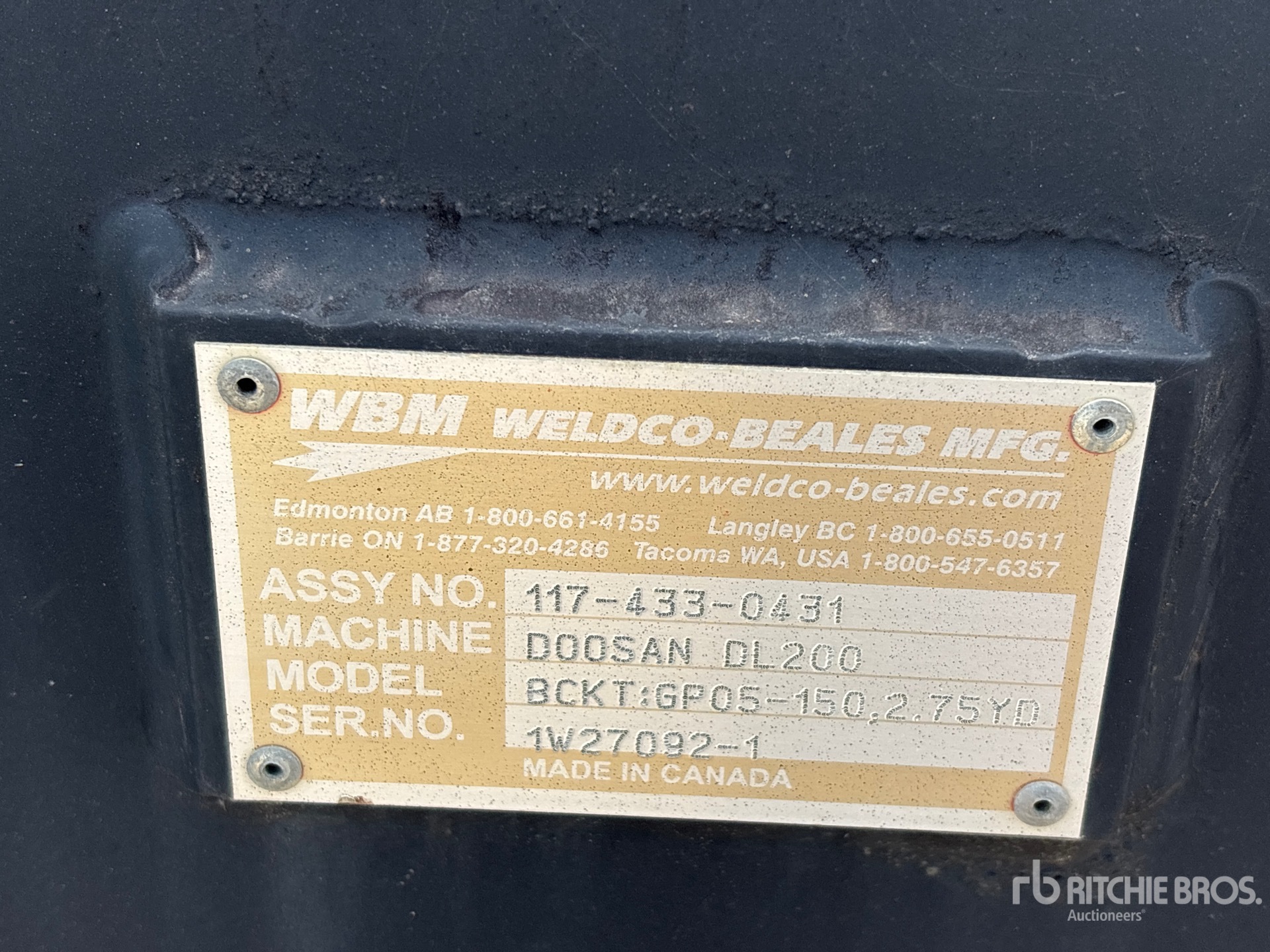 Wabash 102 in - Fits Doosan DL200