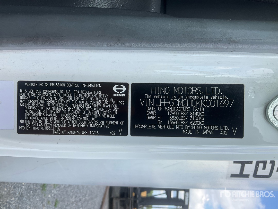 2019 Hino 195