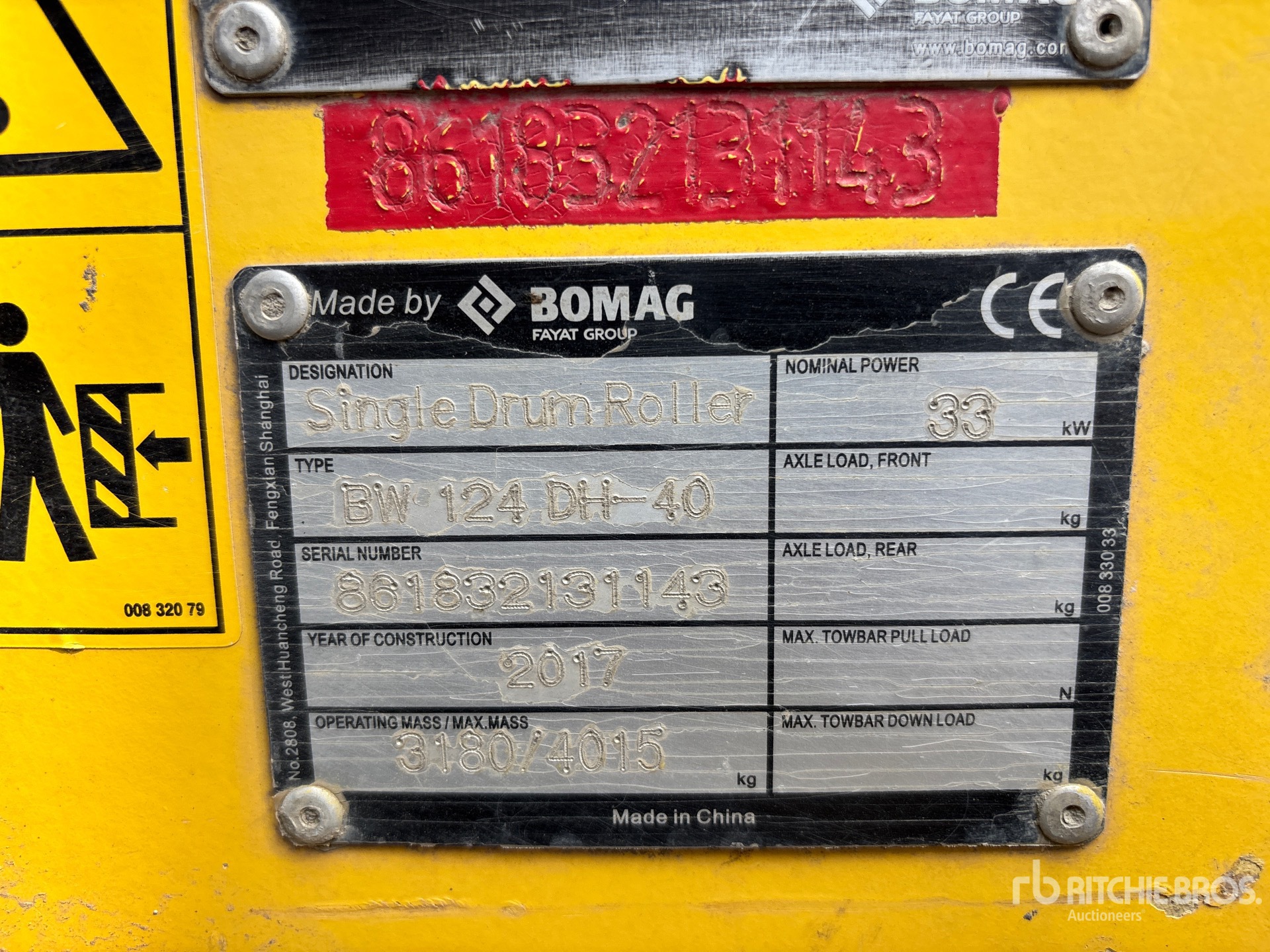 2017 Bomag BW124DH-40