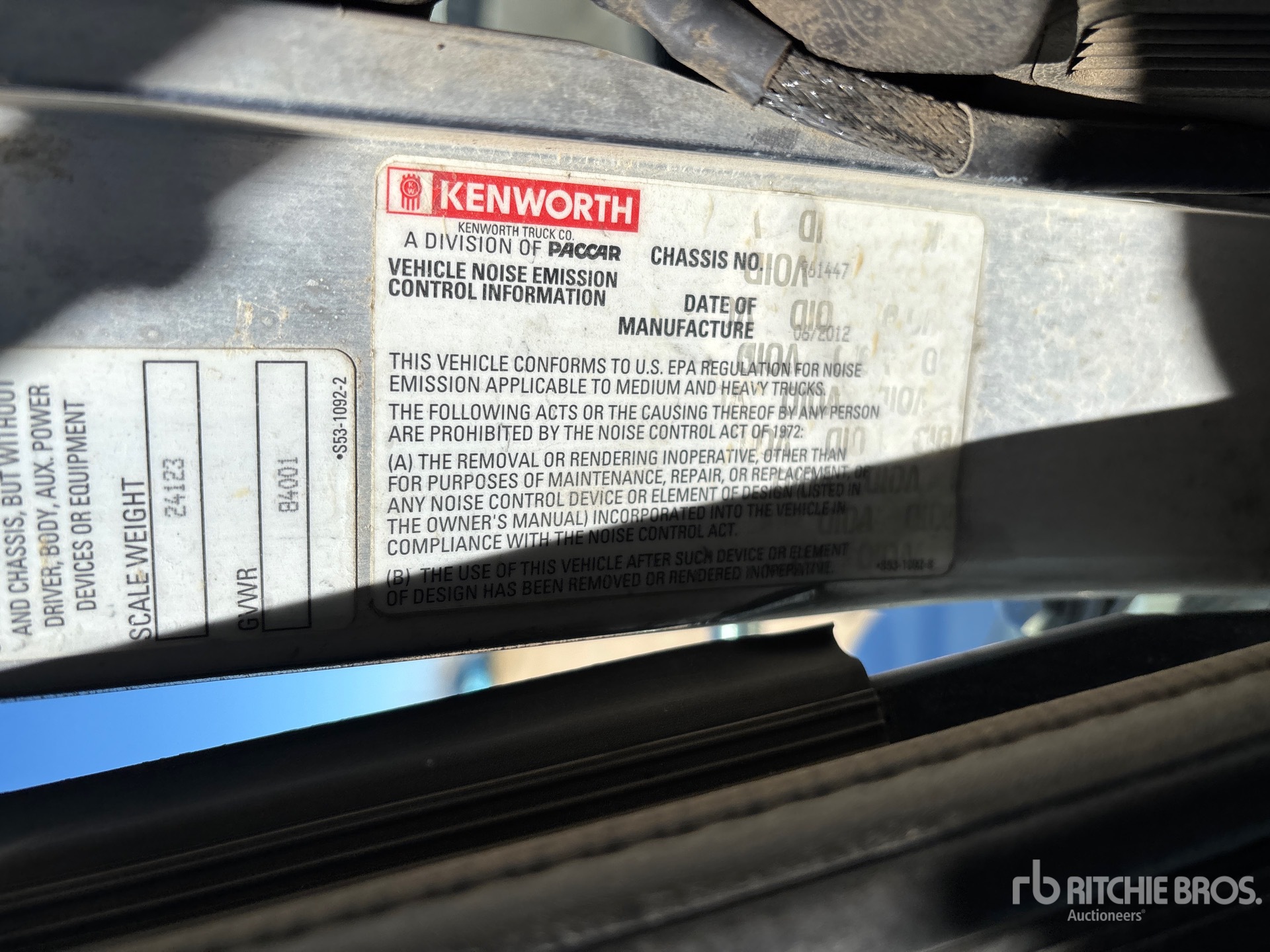 2013 Kenworth T800