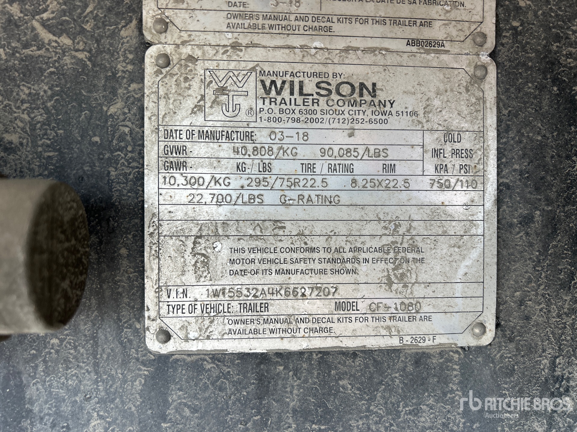 2019 Wilson 48 FT T/A SPREAD AXLE