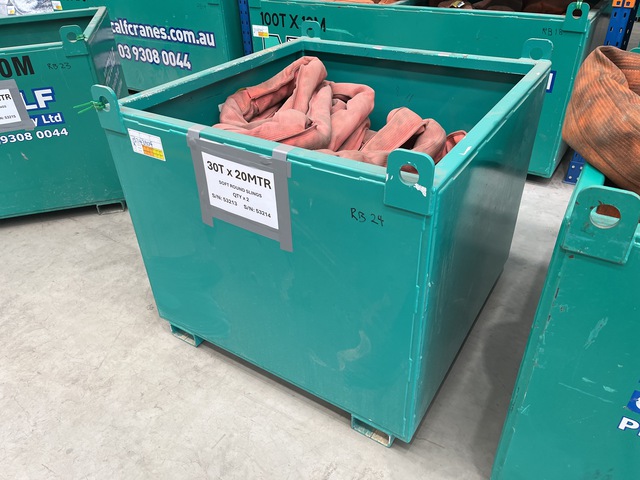 Quantity of (2) 30t x 20 m Soft Round Sling