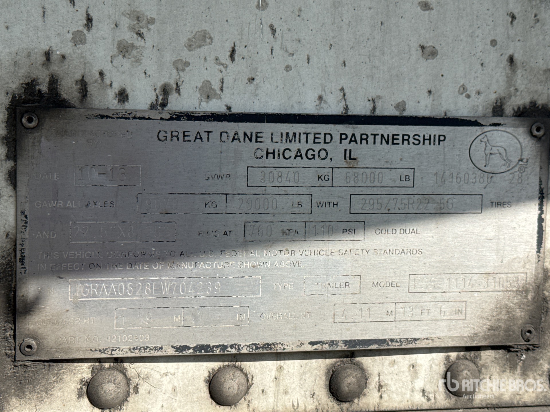 2014 Great Dane ESS-1114-31053
