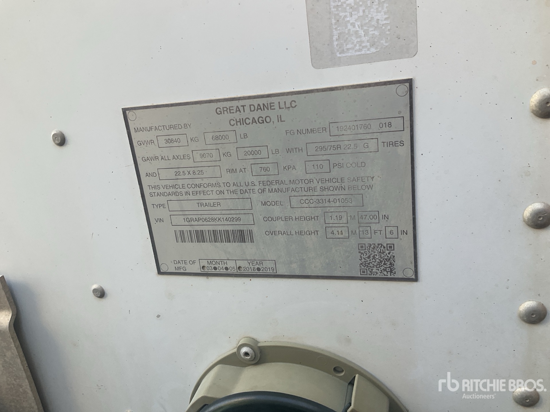 2019 Great Dane CCC-3314-01053