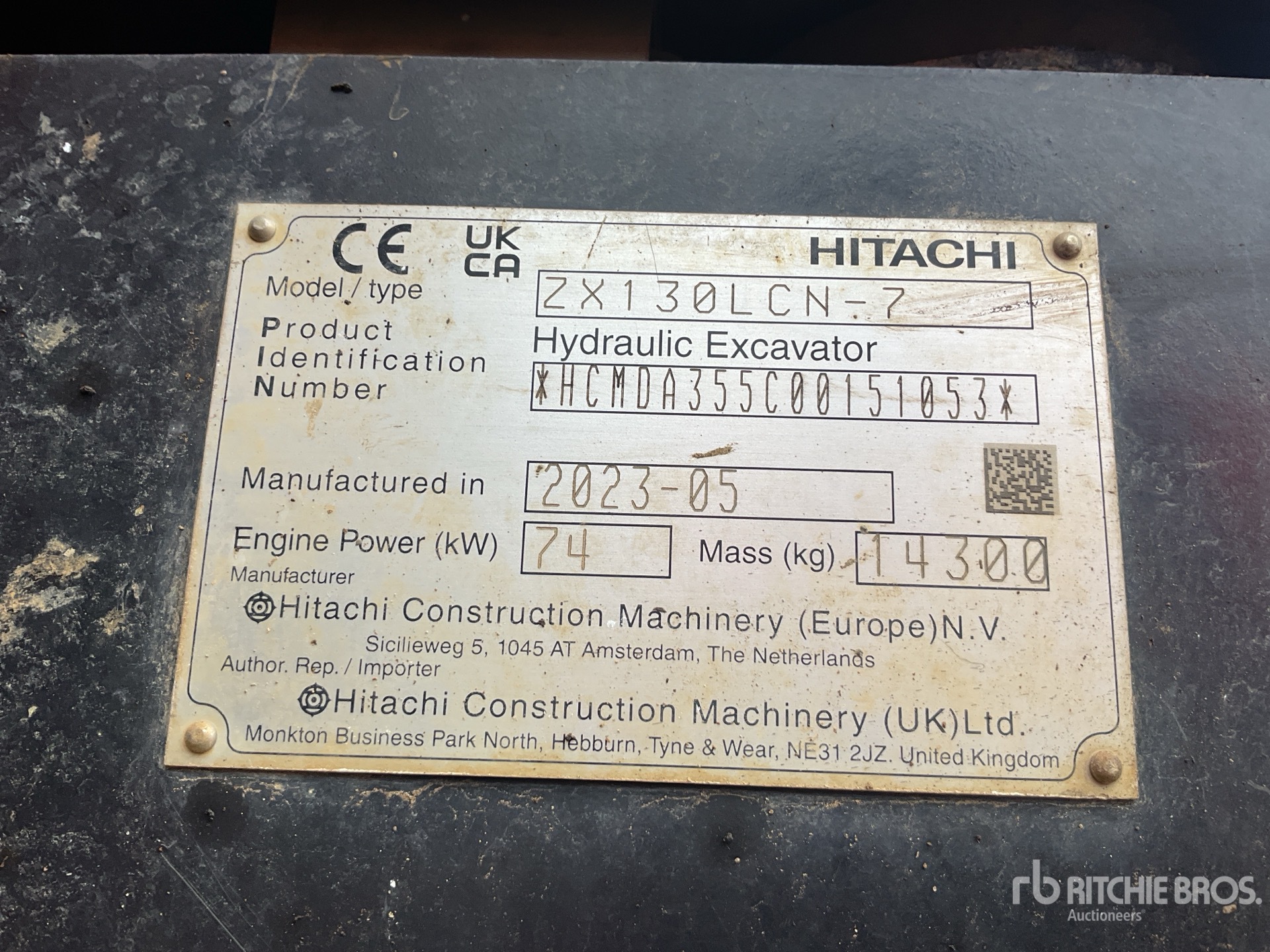 2023 Hitachi ZX130LCN-7