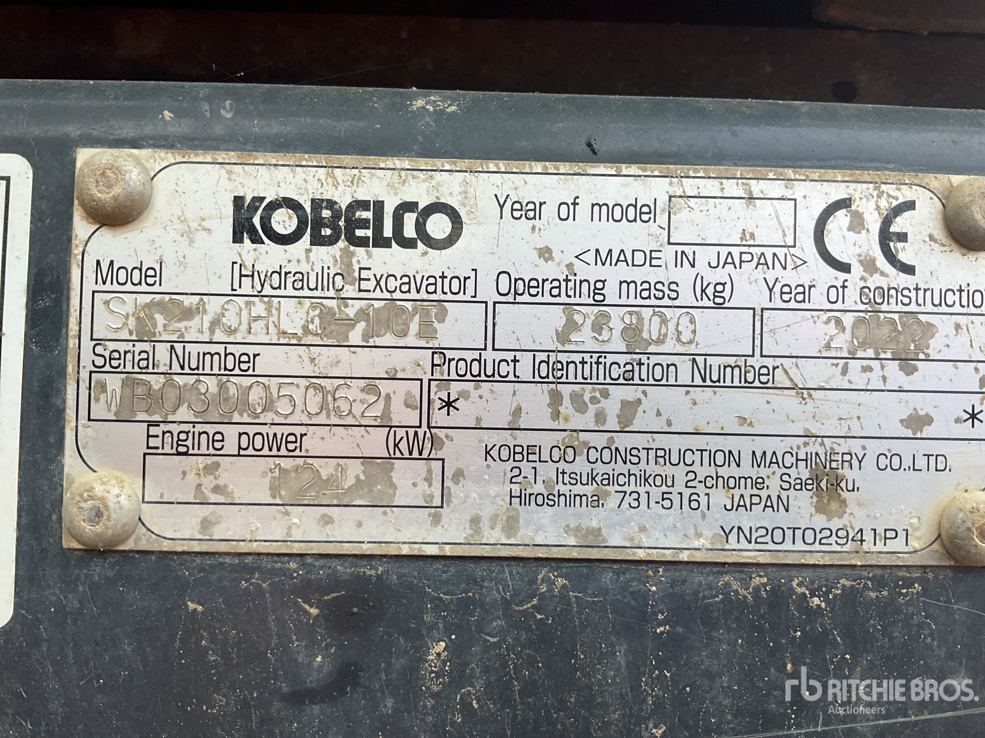 2022 Kobelco SK210HLC-10E