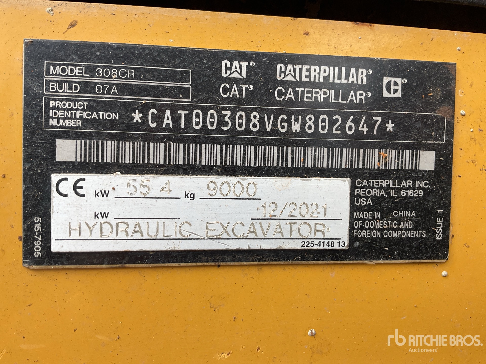 2021 Caterpillar 308E2 CR