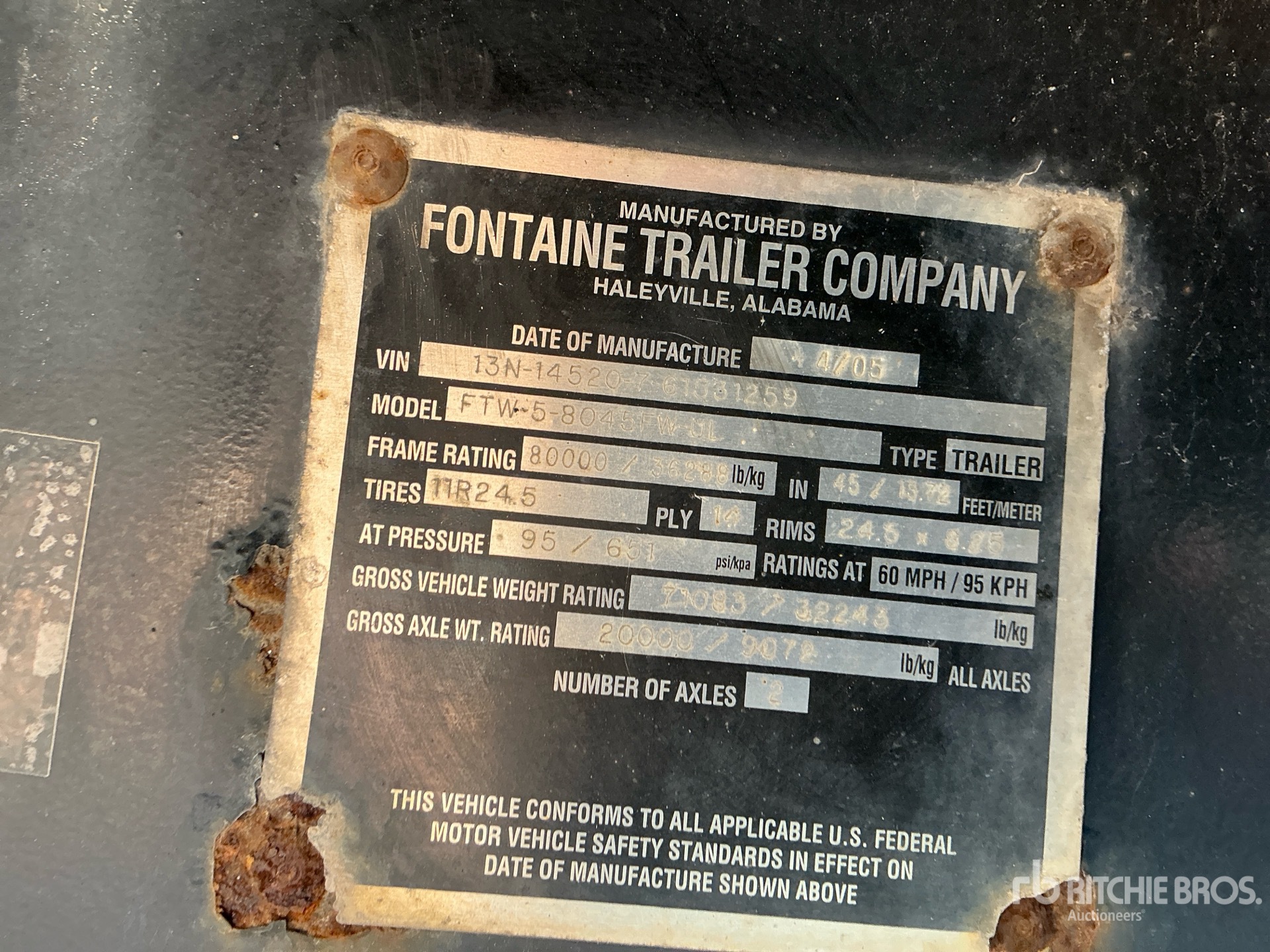 2006 Fontaine FTW-5-8045FW-UL