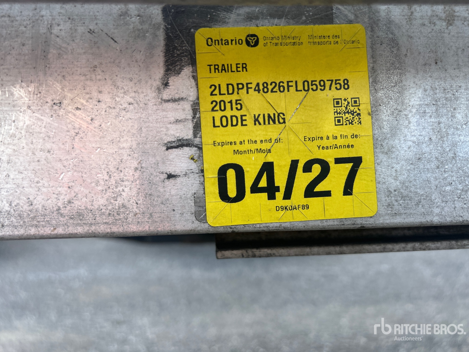 2015 Load King  48 FT T/A SPREAD AXLE