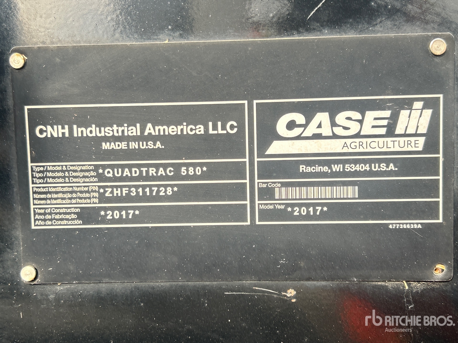 2017 Case Ih 580