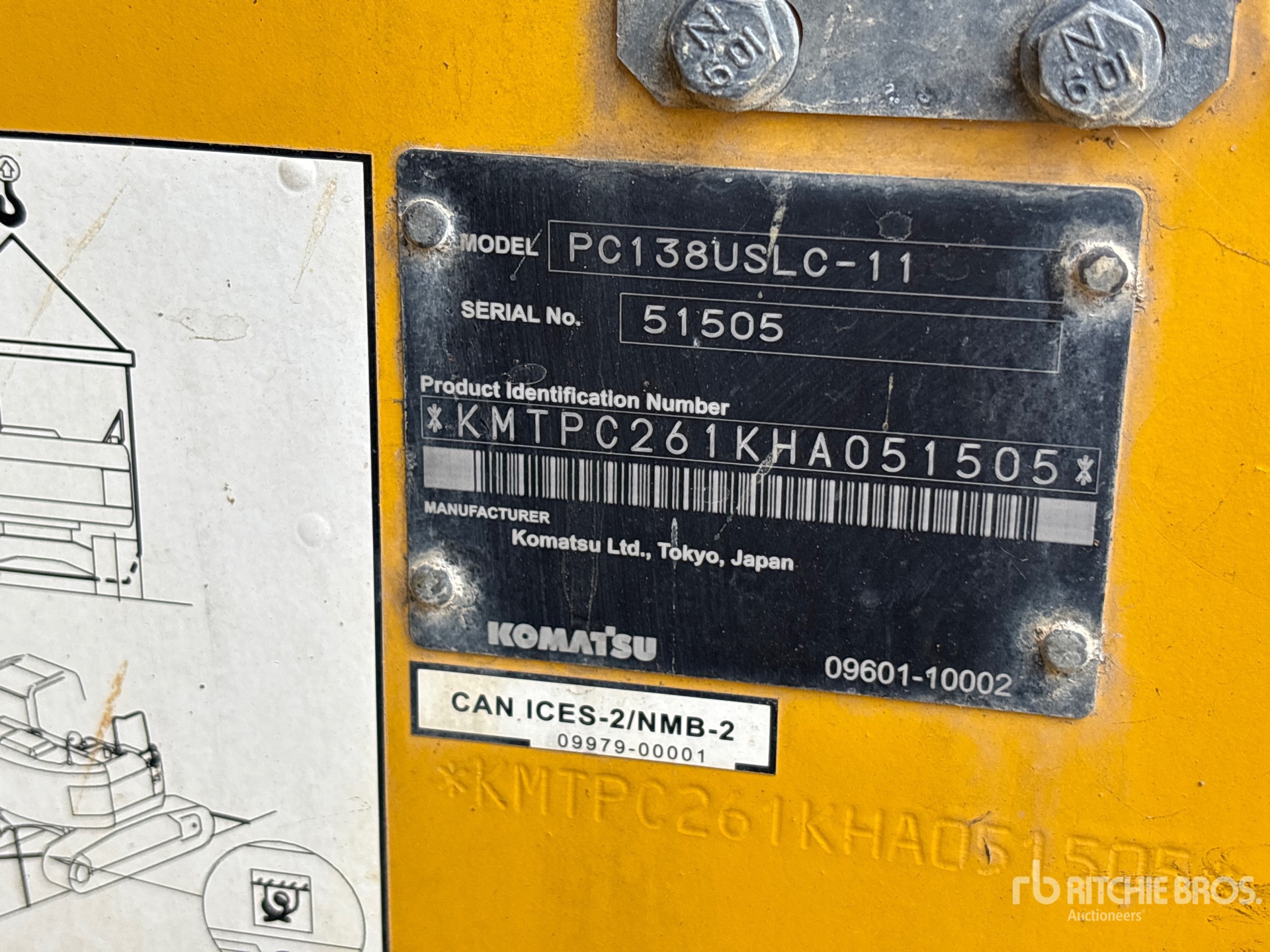 2018 Komatsu PC138USLC-11