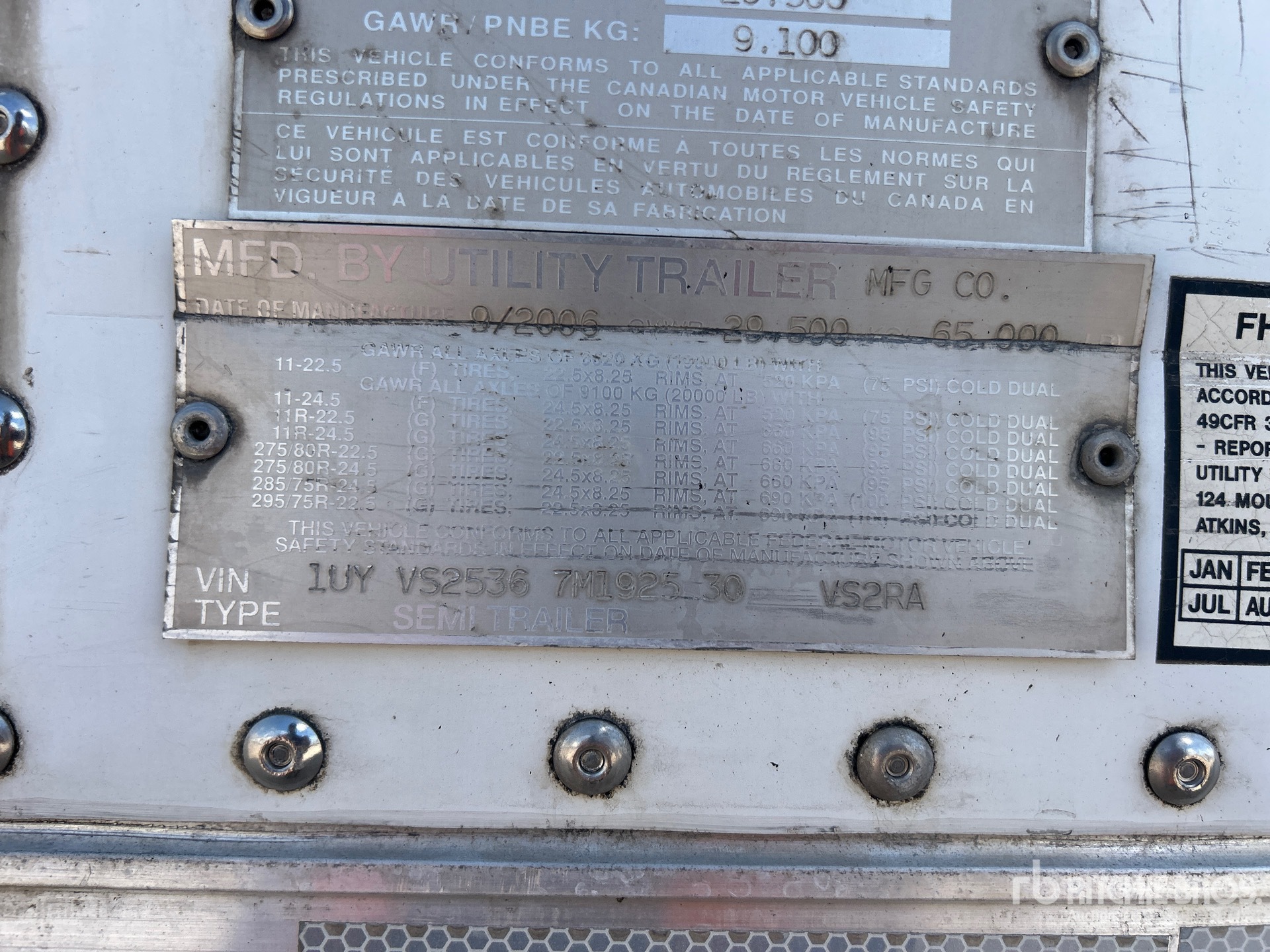 2007 Utility VS2RA