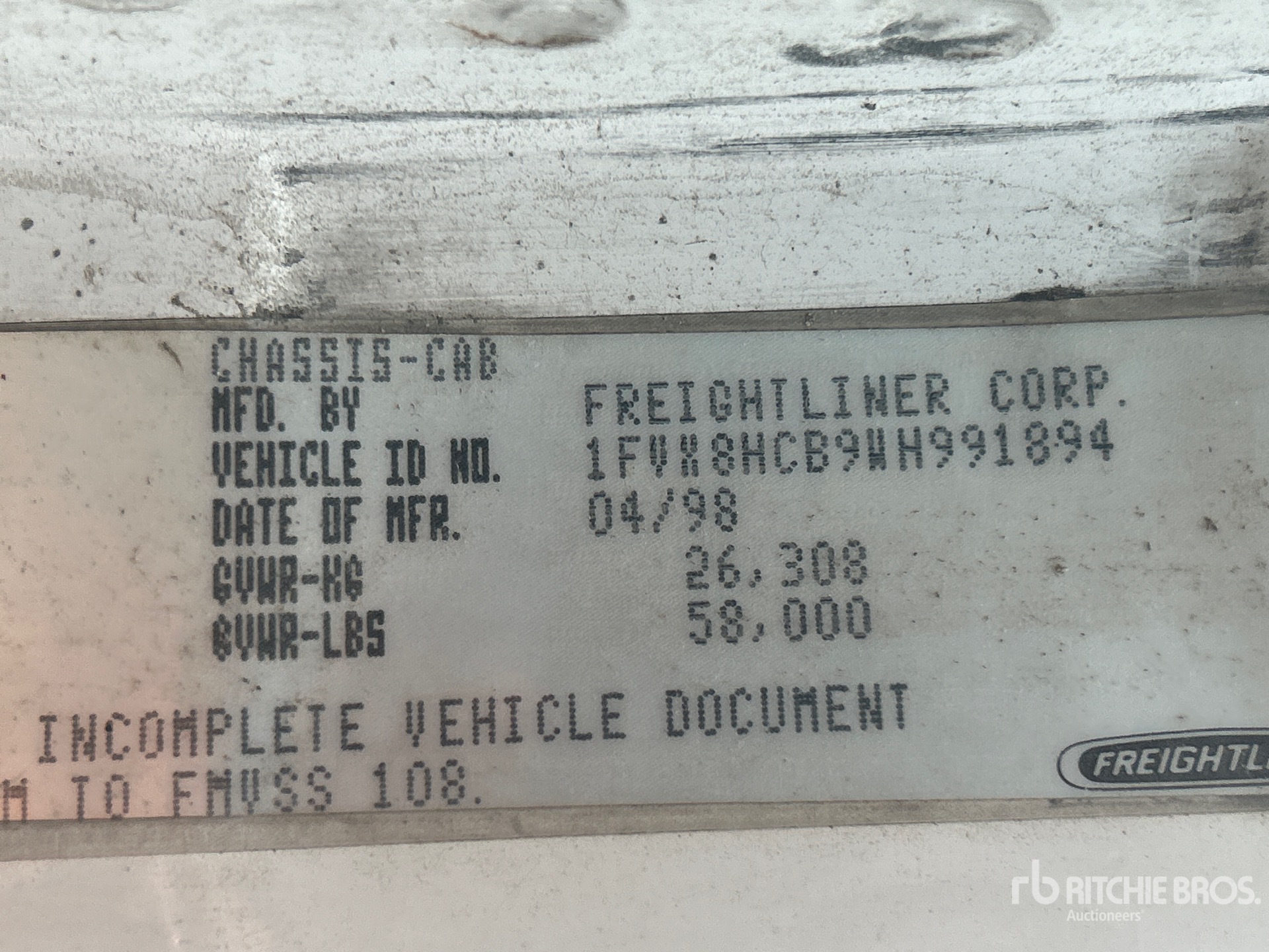 1998 Freightliner FL106