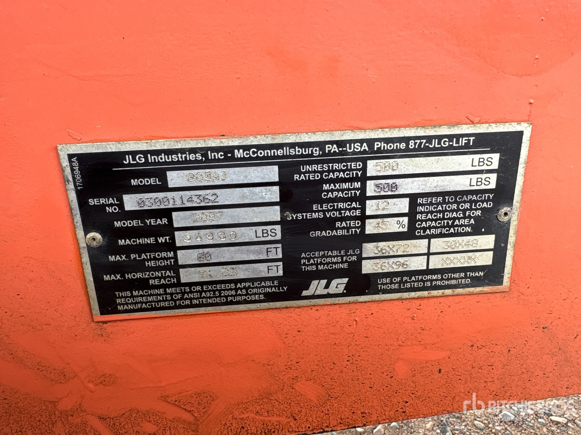 2007 JLG 800AJ