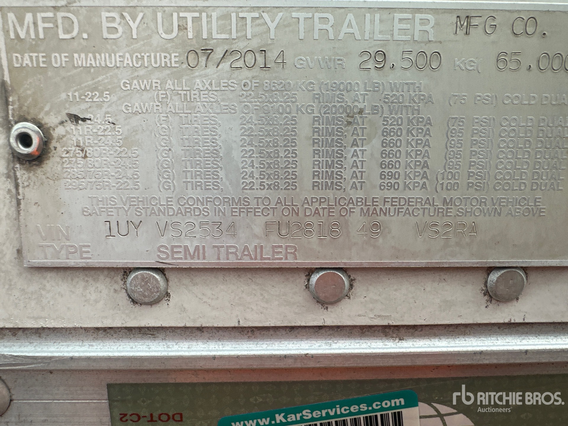2015 Utility VS2RA