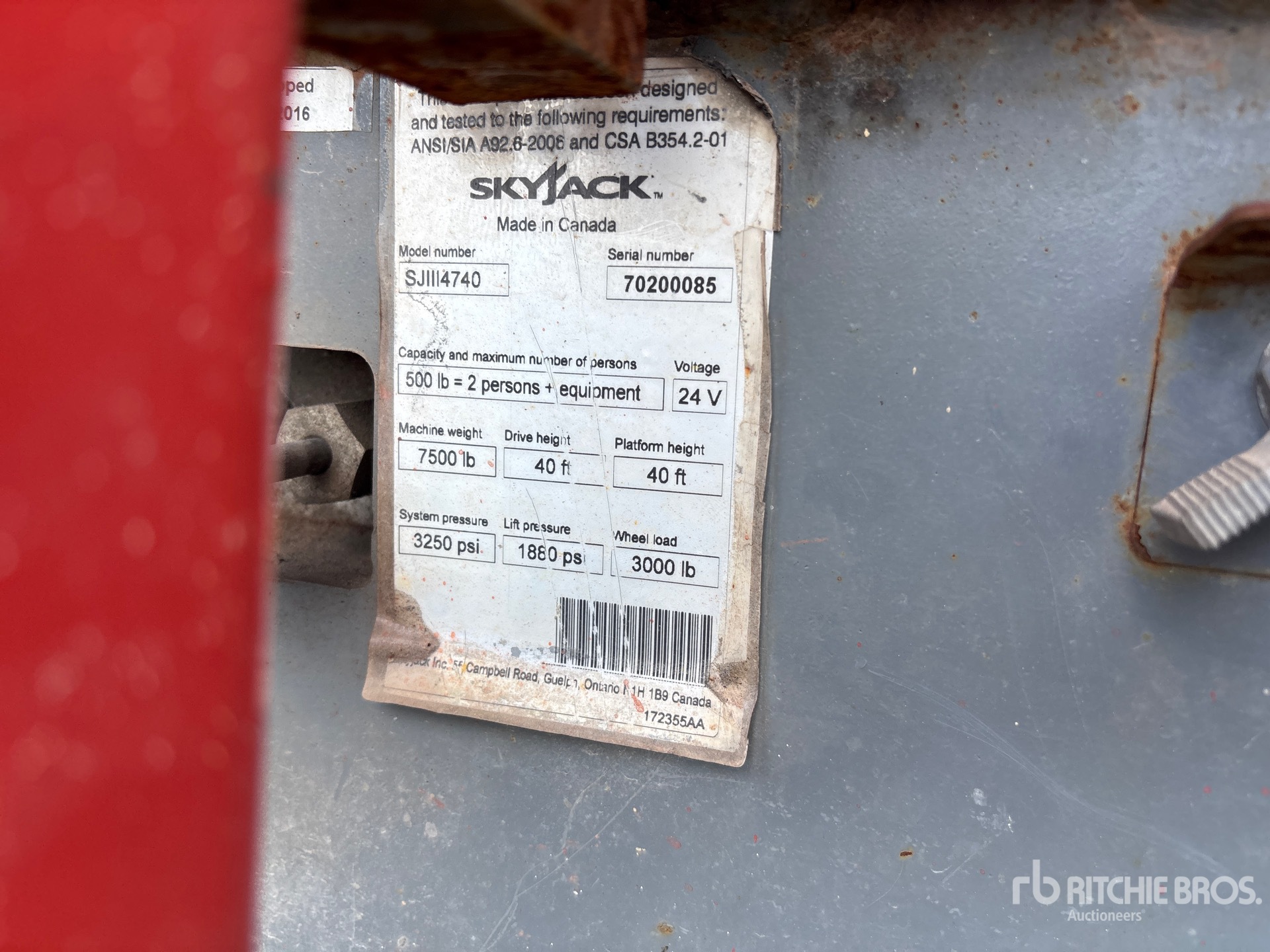 2016 Skyjack SJIII4740