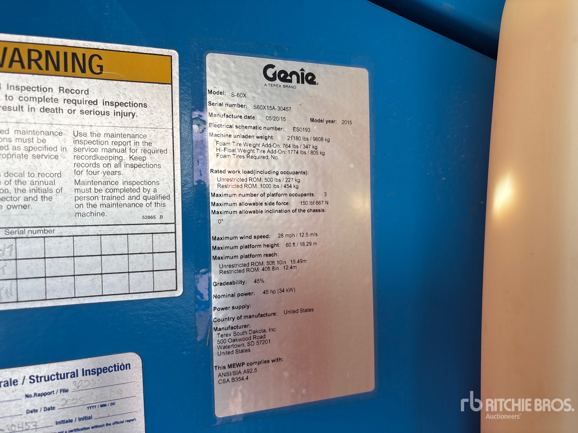2015 Genie S60X