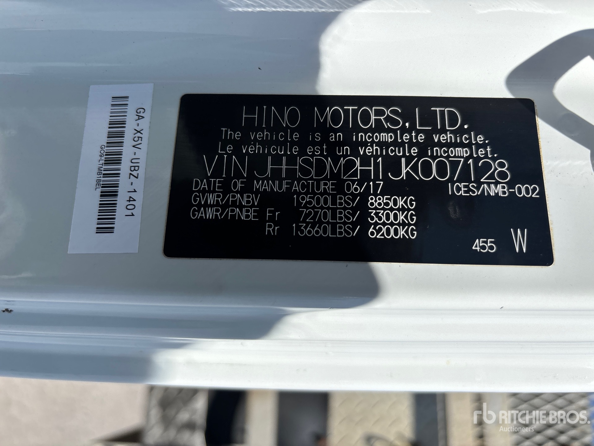 2018 Hino 195