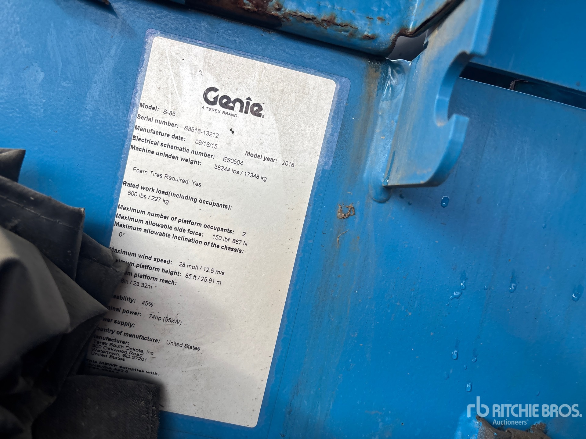 2016 Genie S85